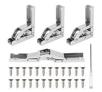 Jubaopen 4PCS Bisagras para Puertas Bisagras para Muebles Bisagras Plegables Bisagras Armario Bisagra Estanteria Bisagra Cocina Bisagras Plegables 90 Grados con 24PCS Tornillos 1PCS Llave para Mesa