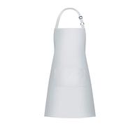 Jubatus 1 delantal con babero con 2 bolsillos, delantal de cocina para mujeres y hombres, color blanco