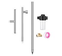 Jubepk Alimentador de raíces, Bebedero de raíces Profundas | Herramienta de alimentación de de Acero Inoxidable con Botella de Fertilizante,de riego de árboles con Mango en T y Bebedero de