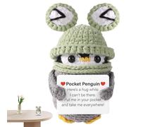 Jubepk Animales de ganchillo positivos: muñeca de punto de aliento, animal de ganchillo motivacional para Navidad, niños, adolescentes, adultos, colegas, empleados y amantes de las manualidades