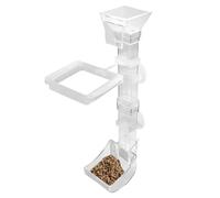 Jubepk Aquarium Feeder, Clear Feeders Tube Dish, 6.69x3.35x2.36 Inches, Precise Shrimp Feeding Tool, Food Dispenser, Vacation Ready Fish Care for Betta, and Pond Use, White