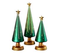 Jubepk Árbol De Navidad De Mesa,3 Figuras De Navidad | Figurina De Árbol con Estrella De Resina Artificial - para Decoraciones De Hogar, Habitación, De Invierno Y Centros De Mesa