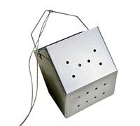 Jubepk Carp Feeder, Fixed Point Bottom Cage, 1.97x1.57x2.44 Inches, Lure Box Holder, Easy Release Nesting Tool, Rust Fishing Accessory For Men Women Beginners Angling, Silver