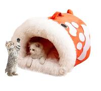 Jubepk Cat Bed | Cat Beds for Indoor Cats | Fish Shaped Handle Cat Nest, Winter Kitten Cuddler Beds, 38x30x28cm Cat Nest with Fish Handle, Warm Indoor Bed for Cats and Puppies