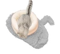 Jubepk Cat Bed Cave | Bed for Cats | Winter Cozy Cat Bed Cave, Comfortable Pet Snuggle Sack, 60 x 30 x 2 cm Self-Warming Burrow Cat Bed Bed Bed for Winter Pet Bed Cave for Small Pets, Rosa & Gray