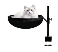 Jubepk Cat Desk Bed, 360 Rotating Hammock, Durable Pet Safe Construction, Removable and Washable Lid, Bed with Cover for Home, Game Tables, Indoor Space, 15.75x15.75x15.35 Inches