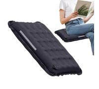 Jubepk Cojín de asiento inflable, compacto, portátil, impermeable, cómodo accesorio de avión, soporte para vuelos largos, camping, senderismo, escalada, pesca, picnic, al aire libre, coches y niños