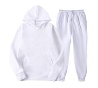 Jubepk Conjunto de 2 piezas de sudadera con capucha,Conjuntos de dos piezas informales de manga larga de color liso para mujer | Conjuntos de 2 para mujer, traje de viaje, conjuntos de de