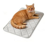 Jubepk Cooling Pad Dog, Ice Silk Mat, 35x50cm Washable Pet Bed with Breathable Fabric, Crate Insert with Non Slip Base, Indoor Outdoor Travel Accessory Cooling Comfort, Summer Supplies for Puppies