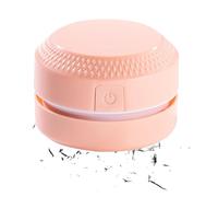 Jubepk Crumbs Cleaner, Desktop Robot Vacuum, 360 Rotating Cordless Portable Debris Remover for Keyboard, Dashboard, Window, Dorm Room, Pet Hair, Dust Collection, Handheld Tabletop Cleaning Appliance