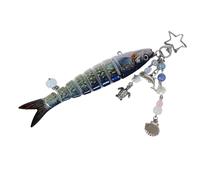 Jubepk Fish Keychain, Cute Key Chains for Women, Car Key Holder Pendant, 3 Inches Aesthetic Fish Decoration Charm with Secure Ring, Alloy Bag Accessory with Polished Finish, Purse Backpack