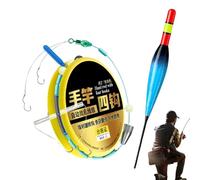 Jubepk Flotador de pesca y flotador de pesca - 7,9 m de línea de pesca y corcho flotante - Flotador de pesca automático que cambia de color, para lago, estanque, río, al aire libre, barco, surf, agua