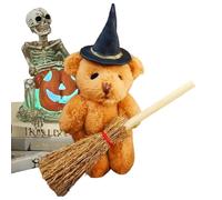 Jubepk Halloween Bear, Plush Miniature Set, Boxed Seasonal Decoration, Pumpkin Accessory for Nightstand, Festive Collectible Spooky Autumn Holiday Display and Decorative Arrangement