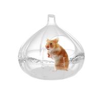 Jubepk Hamster Bath, Transparent Garlic Shape Dust Baths, 5.47x5.47x5.04 Inches, Smalls Animal Cleaning Habitat, Cozy Sleeping for Hamsters and Small Pets, Multicolor