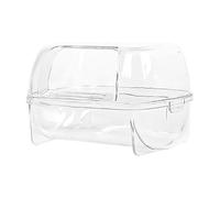 Jubepk Hamster Sand Bath | Transparent Sand Bath Container | Clean Sand Bath For Hamsters, Hamster Digging Container, 6.69x4.72x4.72 Inches Small Animal Habitat Decor For Pet Owners