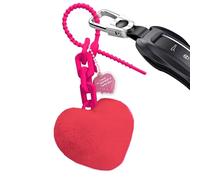 Jubepk Heart Plush Key Ring, Plush Hearts Keychains, Purse Bag Charm, Pendant Fob Accessory with Clip for Backpack, Handbag, Youth Gift, Teens, Women, Girls, Boys, Family, Friend Use
