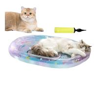 Jubepk Inflatable Cat Water Mat, Foldable Sensory Cooling Pad, Thickened Rectangle Play, Interactive Animal Exercise Toy for Indoor, Dogs, Kitty, Animal, Home, Travel, Playroom