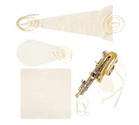 Jubepk Instrument Cleaner Tool, Flexible Wind Tube Swab, 17.91x7.68 Inches, Microfiber Design, Saxophone Cleaning Kit for Home Practice and School Performances, Multicolor