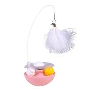 Jubepk Interactive Cat Ball Toy, Toy Balls for Cats, Cat Feather Teaser Toy, Kitten Exercise Ball Toy with Bells & Feather, 9.84x3.54 Inches Indoor Pet Toys, Cat Exercise Pet Toys for Indoor Kittens