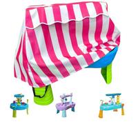 Jubepk Kids Water Table, 2 Step Waterproof Storage Protector, Dustproof Table Cover 37.01x22.05x25.59 Inches for Toddler Water Desk, Outdoor Toy Accessories, Yellow, Green, Blue, Pink