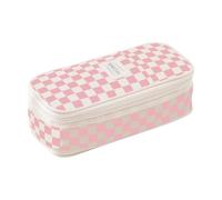 Jubepk Large Pencil Case, Aesthetic Stationery Bag, Double Zipper Organizer, Expandable Supply Holder for School, College, Art Class, Craft Room, Desk, Travel Use 8.7x4.3x2.6in