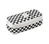 Jubepk Large Pencil Case, Aesthetic Stationery Bag, Double Zipper Organizer, Expandable Supply Holder for School, College, Art Class, Craft Room, Desk, Travel Use 8.7x4.3x2.6in