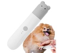 Jubepk Molinillo de uñas para Perros, Cortador eléctrico de uñas para Mascotas, Molinillo de uñas Recargable, Herramienta de Aseo para Mascotas, Herramienta Profesional de Aseo para Perros,
