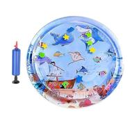 Jubepk Pet Water Bed, Colorful Kid Play Mat with Inflator, Inflatable Sensory Playing Bed, Portable Pet Supplies, 39.37x39.37 Inch, Ideal for Hot Weather, Outdoor Use, Comfort, Multicolor