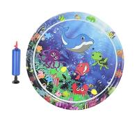 Jubepk Pet Water Bed, Colorful Kid Play Mat with Inflator, Inflatable Sensory Playing Bed, Portable Pet Supplies, 39.37x39.37 Inch, Ideal for Hot Weather, Outdoor Use, Comfort, Multicolor