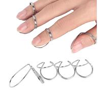 Jubepk Púas de pulgar de aleación, púas de pulgar para guitarra | Accesorio de guitarra portátil | Púas de bajo ajustables Púas de dedo de guitarra para un ritmo preciso