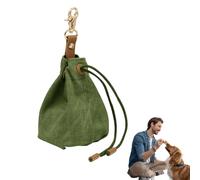 Jubepk Puppy Training Pouch, Outdoor Food Holder for Small Medium Dog, Puppy Closure Food Pocket, 7.09x2.76x2.76 inches Keychain for Animal, Pet, Cat, Kitten