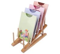 Jubepk Puzzle Rack Organizer, Wooden Puzzles Stand, Multifunctional Craft Shelf, Toddler Holder for Kids Room, Preschool, Kitchen, Playroom, Classroom, Homes, Display Area, 11.81x5.12 Inches