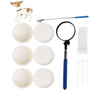 Jubepk Recolector de muestras de orina de perro | Colector de orina telescópico de mango largo, palo para perros hembras pequeñas y grandes, kit de prueba de orina de embarazo para perros