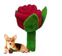Jubepk Rose Dog Toy, Plush Squeaky Puzzle, 6 Inches Interactive Flower with Soft Fabric, Pet Chew Accessory with Gentle Bite, Puppy Companion for Daily Play Birthday Holiday Calming Boredom