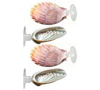 Jubepk Shell Shaped Betta Hammock, 4 Piece 5cm Resting Habitat, Suction Cup Aquarium Decoration, Stylish Tank Shrimp Accessory, Practical Breeding Relaxation Option, Suitable For Pet Store Fish Cave