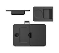 Jubepk Smart Drawer Safe Lock, Electric File Cupboard Door Lock, 10.5/8.3/6.2inches, Child Safety Proofing, Sturdy No Drill Design for Home Use and Protection (Black)