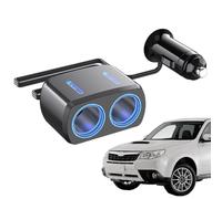 Jubepk Socket Car Charger, Lighter Adapter, Port Auto Splitter, Soft Blue Converter Sockets for Trucks, Vehicles, Road Trips, Off Roads Vehicle, Travel, Long Drives, 2.52x1.81x1.34 Inches