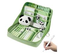 Jubepk Stationery Set, School Supplies, Cute Panda Design, Writing Accessories Kit, Sticky Notes Pens Pencil Case, for Kids, Teens, Girls, Boys, Students, Home, Classroom, Study Room