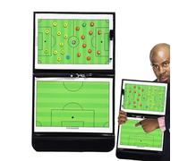 Jubepk Tabla de estrategias de fútbol, tabla de entrenamiento de fútbol, plegable, con bolígrafo, herramienta de entrenamiento, tabla de estrategia de entrenamiento de fútbol
