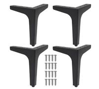 Jubepk Table Legs Metal, Heavy Duty Base, Triangular Support Structure, Angled Stable Design, Rust-Resistant Coating, Ideal para Furniture Dining Family Kitchen Counter Home Use