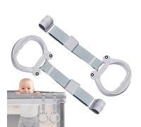 Jubepk Toddler Walking Handles, Walking Assistant Grips, 7.67x3.54x0.47 Inches, Bed Stand Support, Safe Motor Skill Trainer, Pull Up Rings for Kids Activity Use, White
