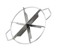 Jubepk Whole Pie Cutter, Stainless Steel Cake Divider, 12.2x10.43x2.76 in, Precision Cutting Press, Even Portioning Tool, Non Stick Round Pastry Slicer for Cake, Cheese (Stainless)