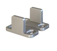 JUBEST Floor Guide for Sliding Barn Door Hardware Silver Aluminum Set