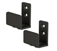 JUBEST Matte Black Floor Guide Wall Mount Sliding Barn Door Hardware U