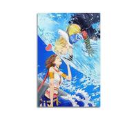 JUBHGGU Final Fantasy X-2 - Póster decorativo de lienzo para pared e impresión artística moderna para dormitorio familiar, 40 x 60 cm