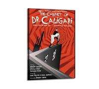 JUBHGGU Póster decorativo de la película Cabaña del Dr. Caligari, póster de pared e imagen artística moderna para decoración de dormitorio familiar, 16 x 24 pulgadas (40 x 60 cm)