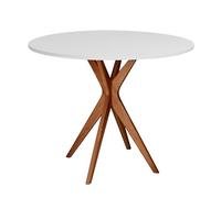 JUBI Mesa de comedor redonda 80cm roble gris