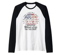 Jubilación 2026 Bandera de Estados Unidos Retirado Trabajé Toda la Vida para Esto Camiseta Manga Raglan