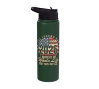 Jubilación 2026 Bandera de Estados Unidos Retirado Trabajé toda la vida para esto Stainless Steel Insulated Water Bottle