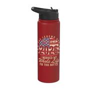Jubilación 2026 Bandera de Estados Unidos Retirado Trabajé toda la vida para esto Stainless Steel Insulated Water Bottle
